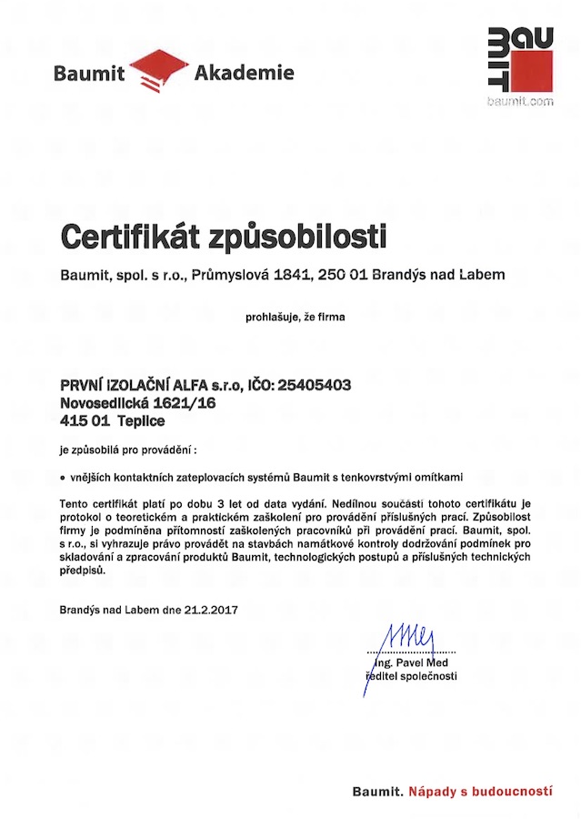 Certifikát